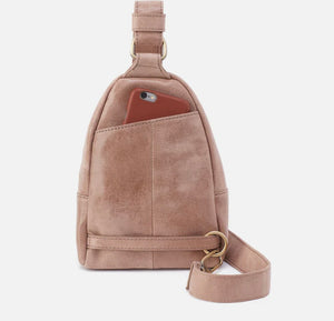 Fern Hobo Sling Bag in Buffed Leather Hazel