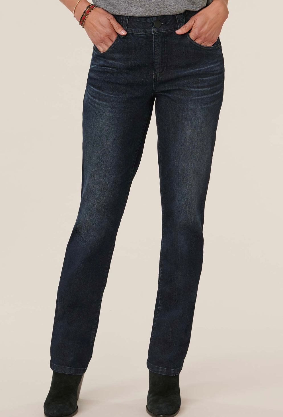 Democracy "Ab"solution Dark Indigo Artisanal Straight Leg Jeans