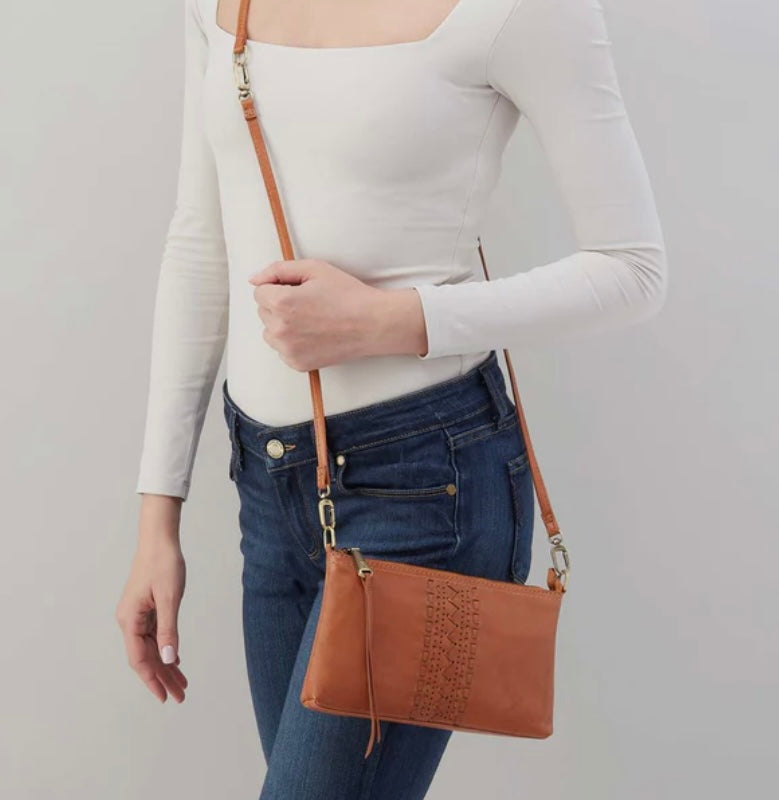Darcy Hobo Crossbody in Harvest Wheat Washed Leather