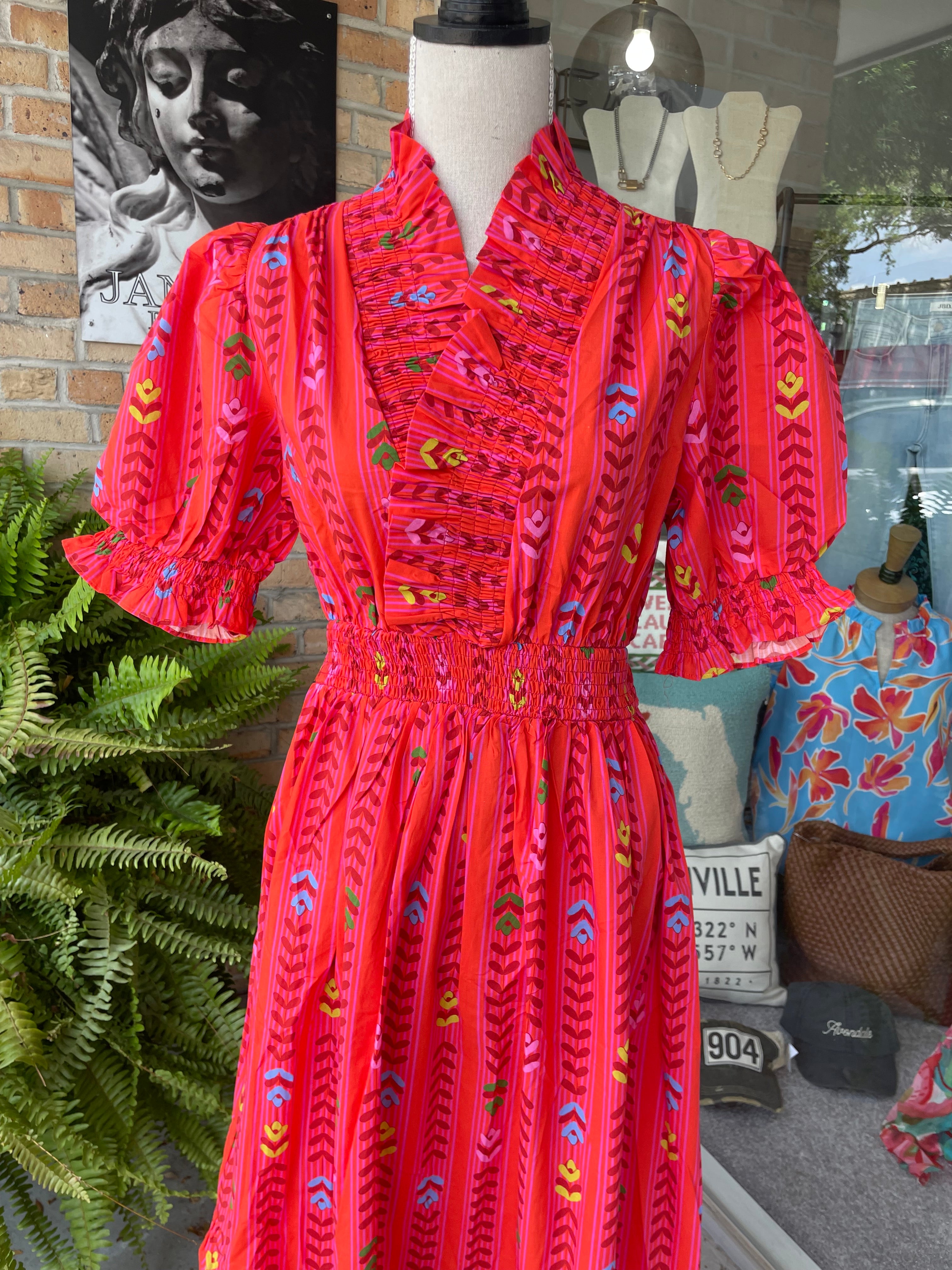 Anna Dress in Flame