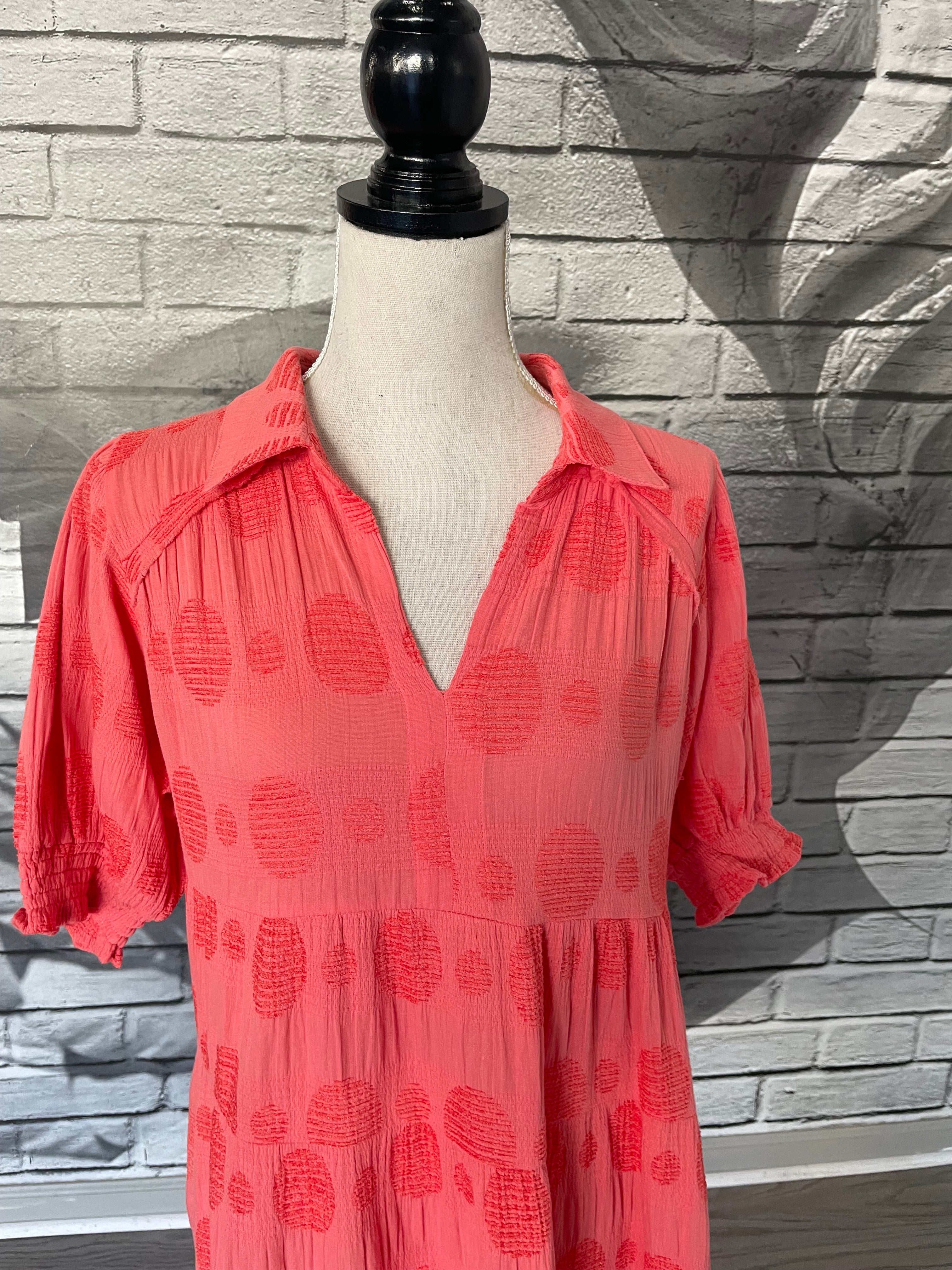 Amy Gauze Dress in Watermelon