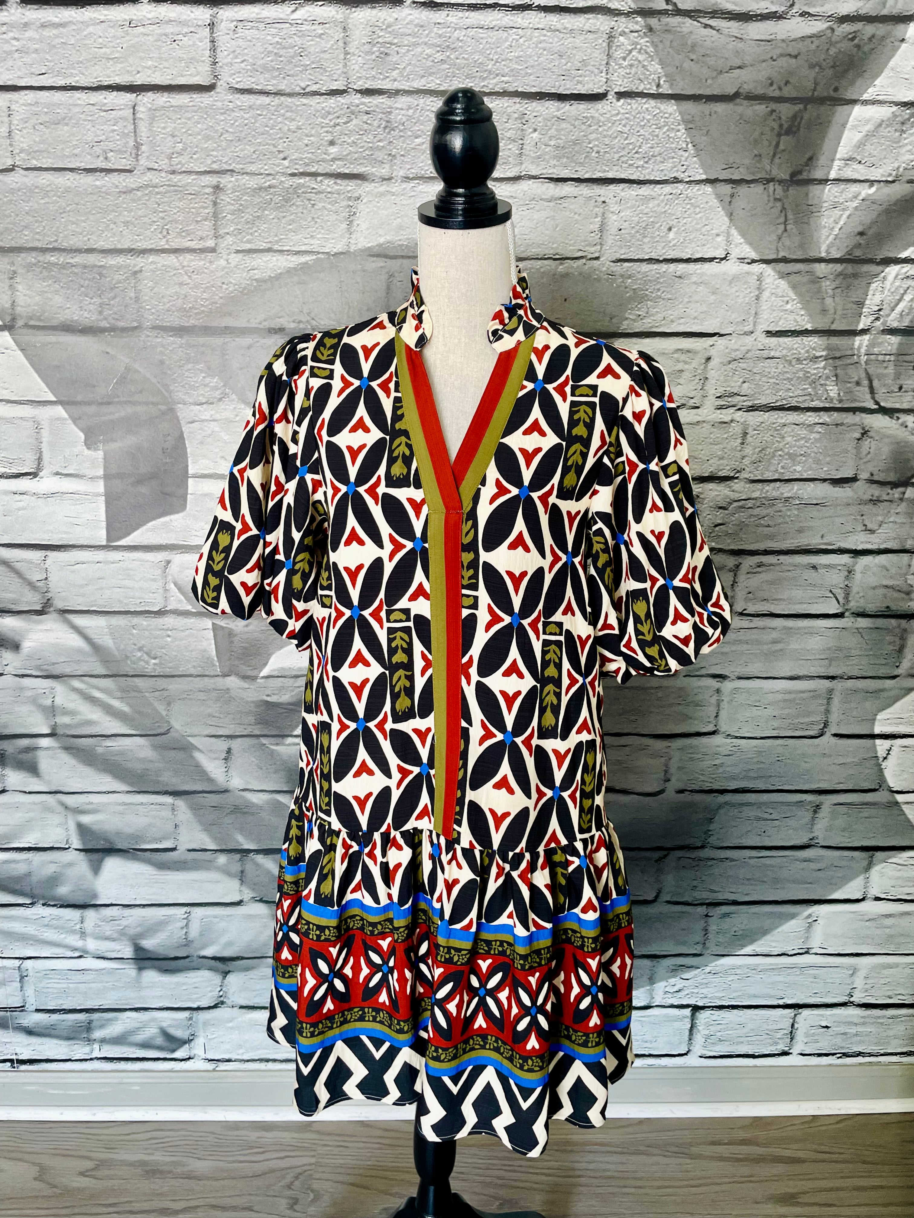 Julie Dress in Geometric