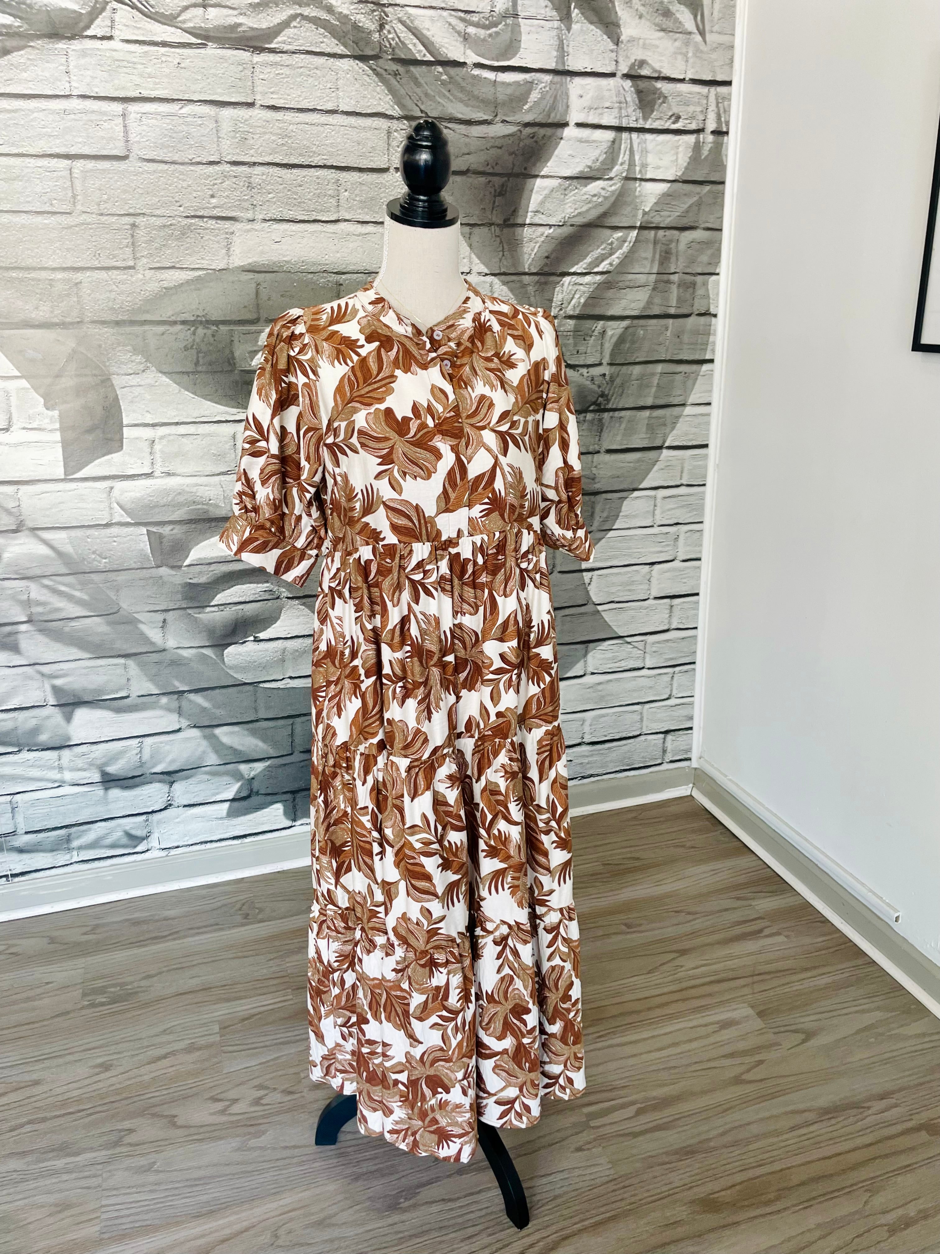 Kaden Dress in Brown