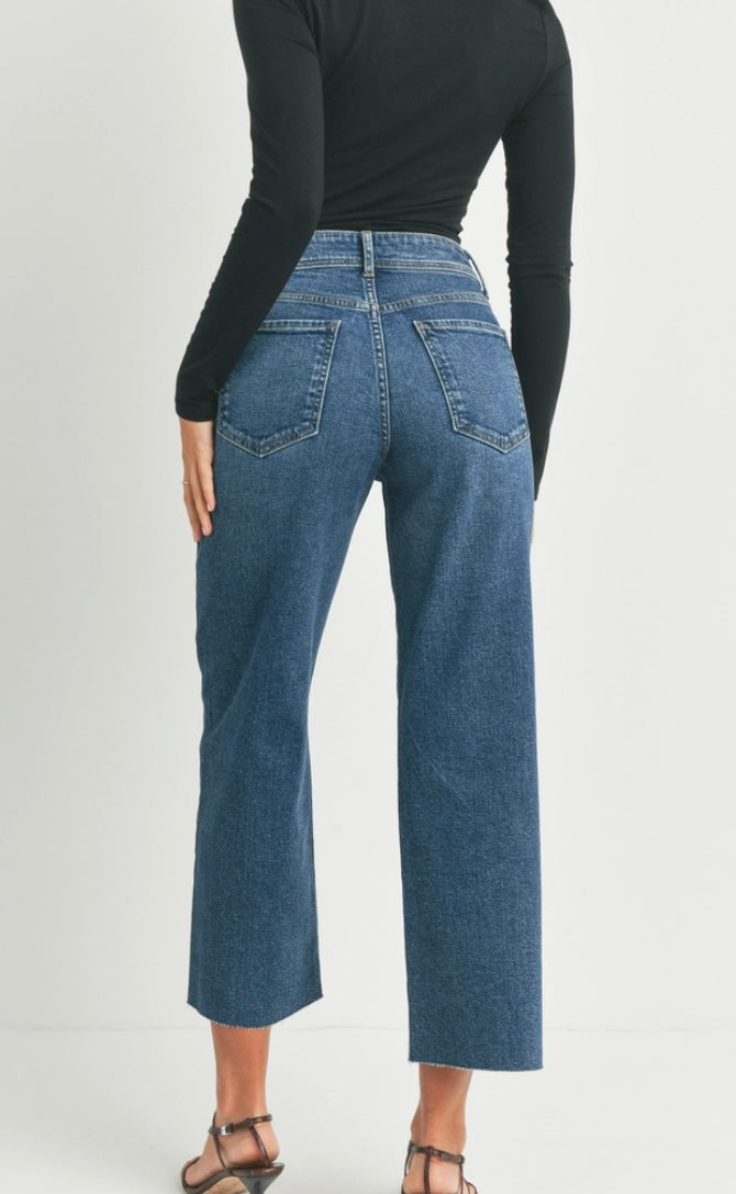 Utility High Rise Jean in Dark Denim