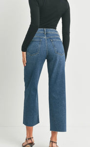 Utility High Rise Jean in Dark Denim