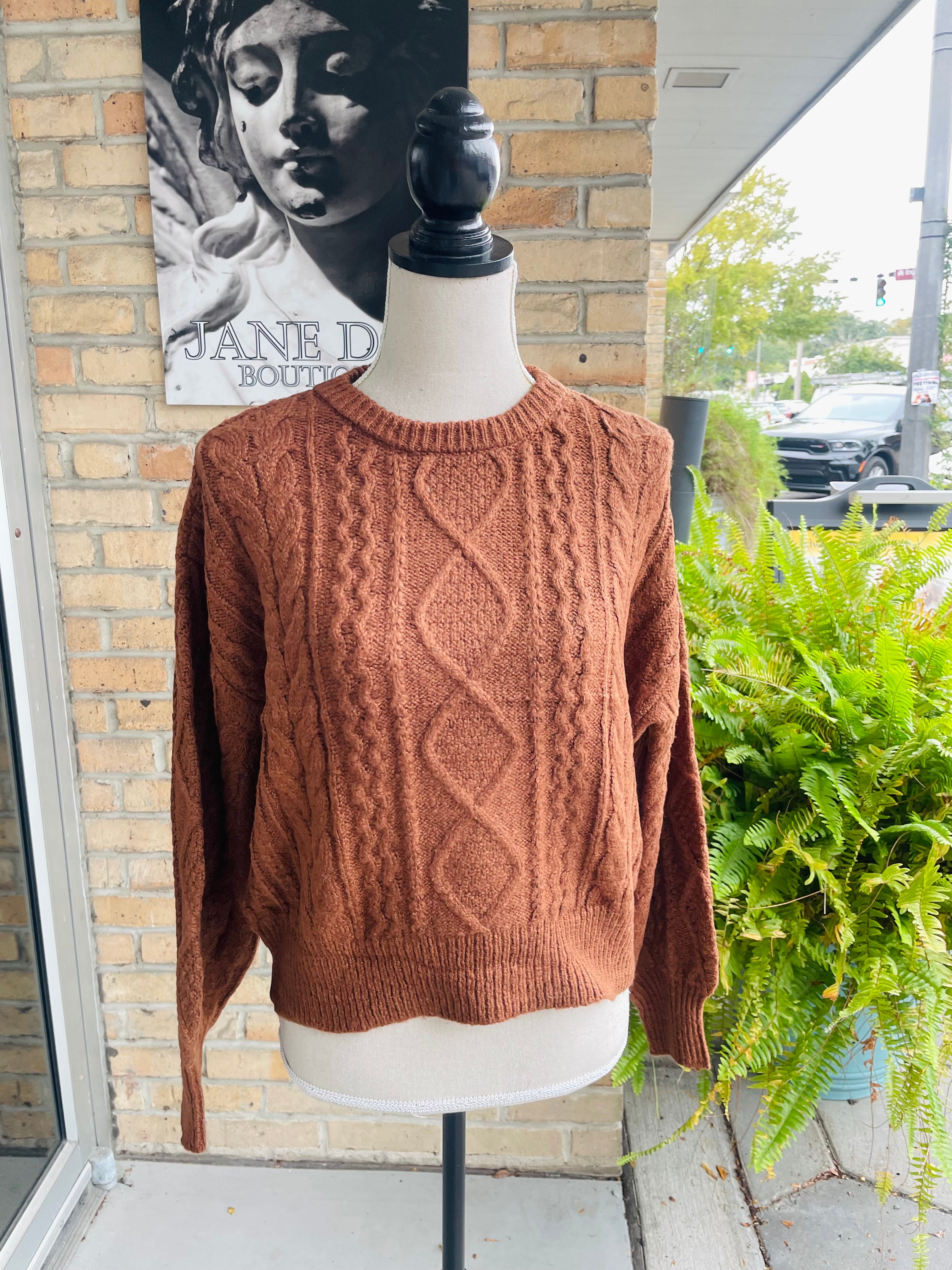Felicity Knit Sweater in Chestnut