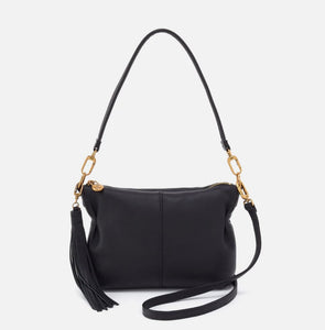 Kori Hobo Crossbody in Black Pebbled Leather