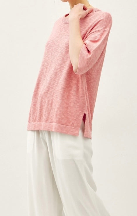 Amy Knit Blouse in Rose