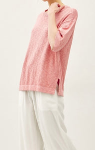 Amy Knit Blouse in Rose