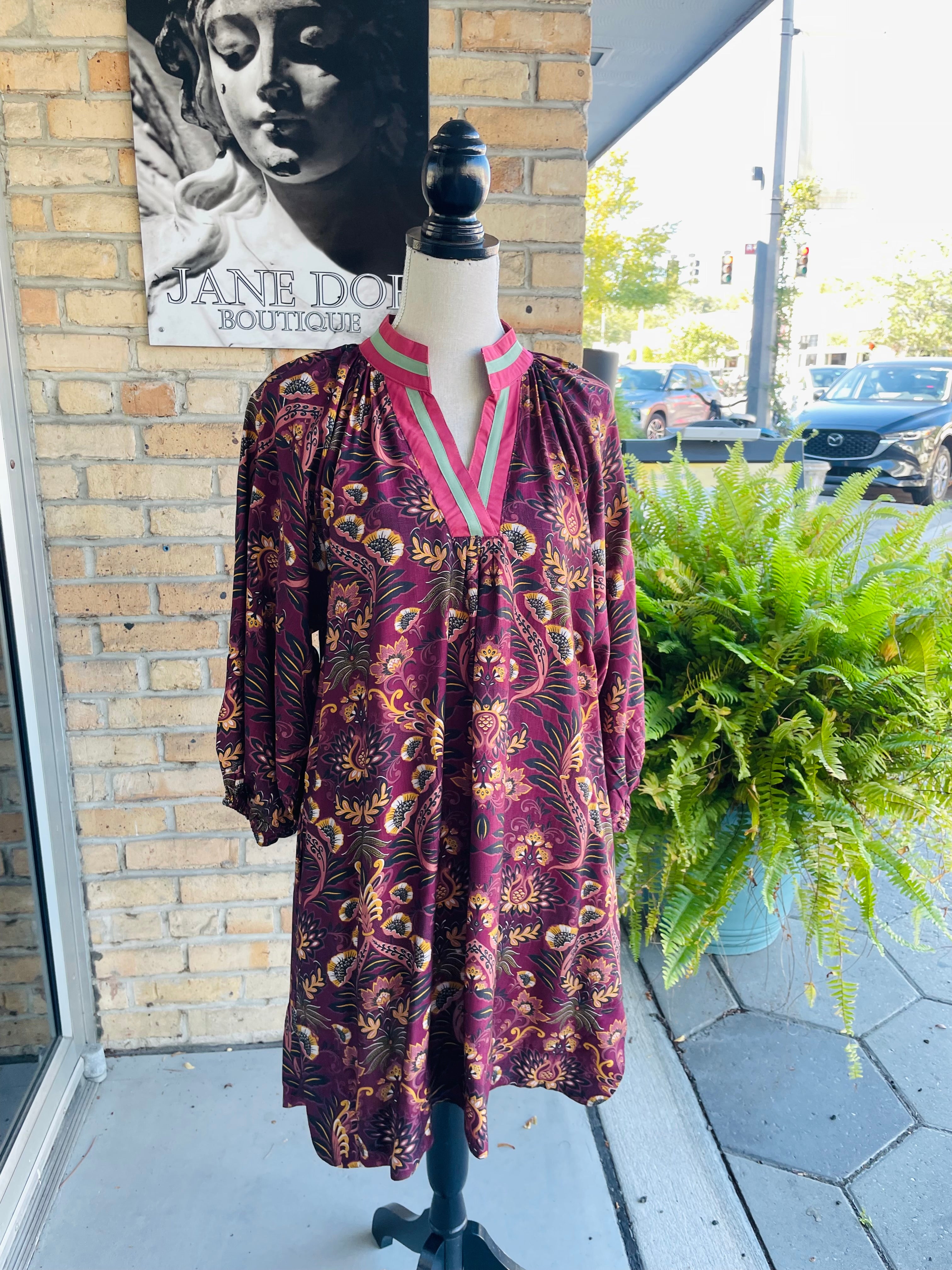 Jenny Dress in Merlot