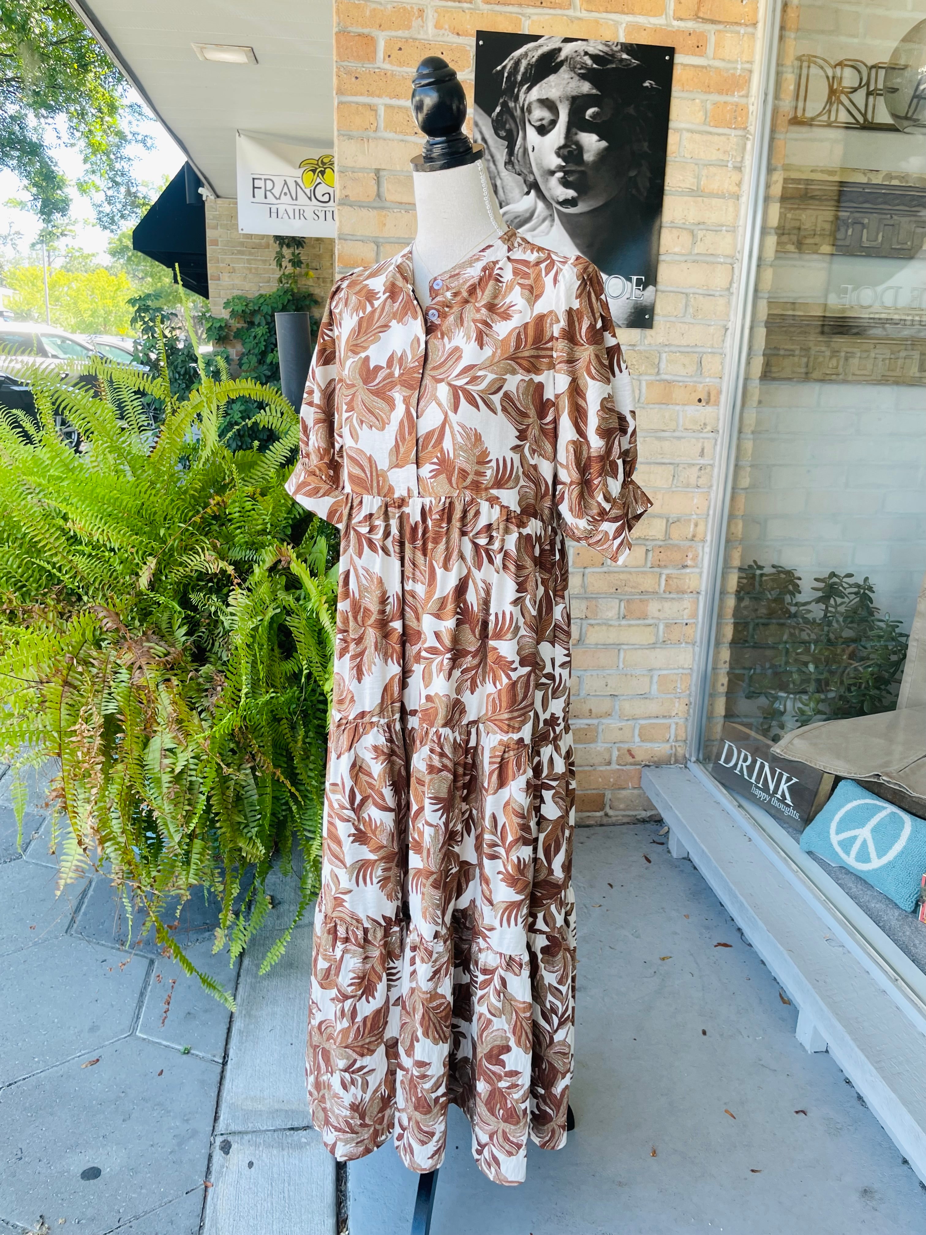 Kaden Dress in Brown