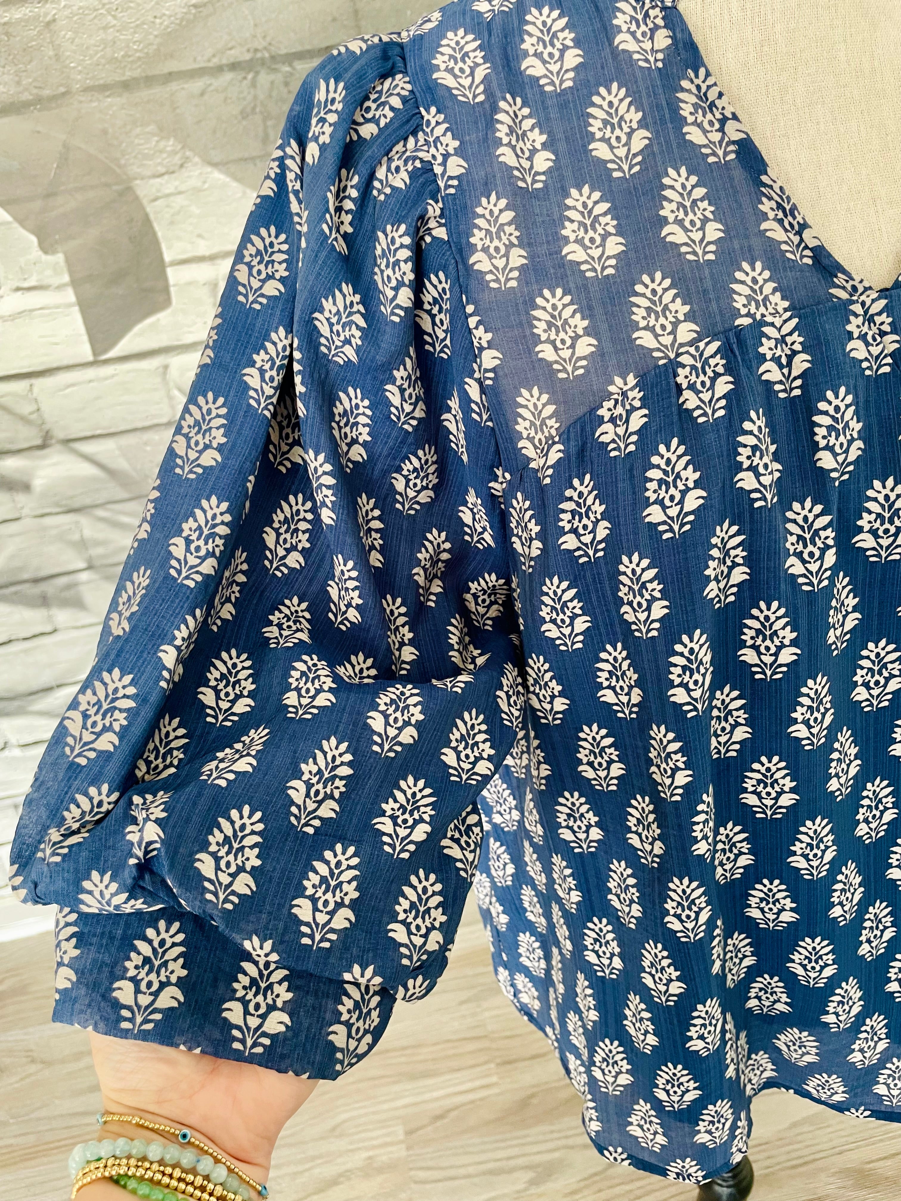 Erica Blouse in Blue