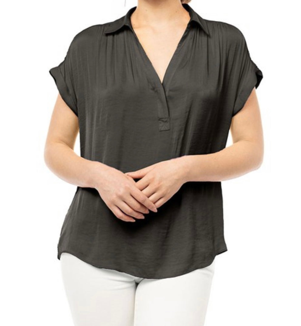 Marilyn Blouse in Charcoal