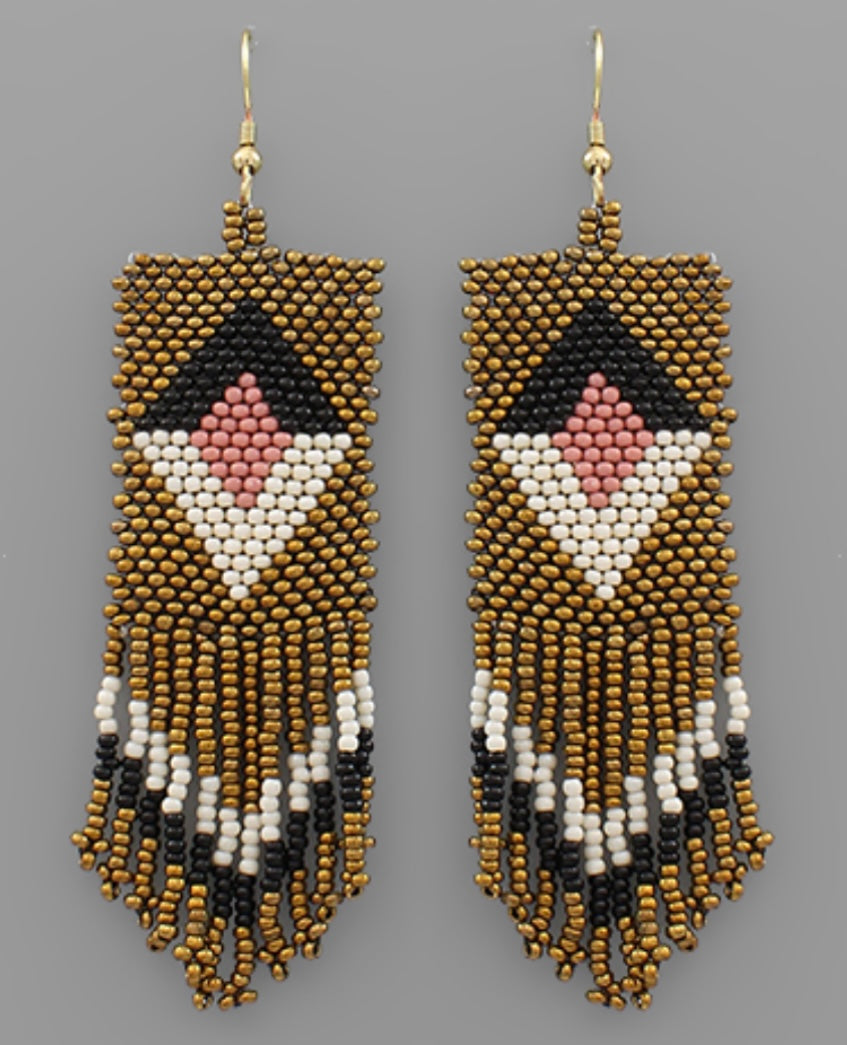 Whitney Beaded Earrings in Gold