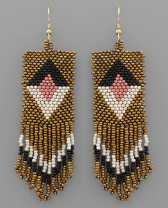 Whitney Beaded Earrings in Gold