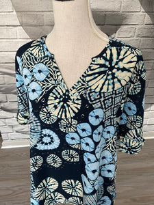 Laura Blouse in Blue Sea Urchin