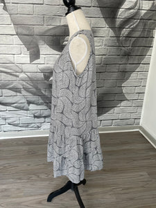 Margo Dress in Charcoal Windmill