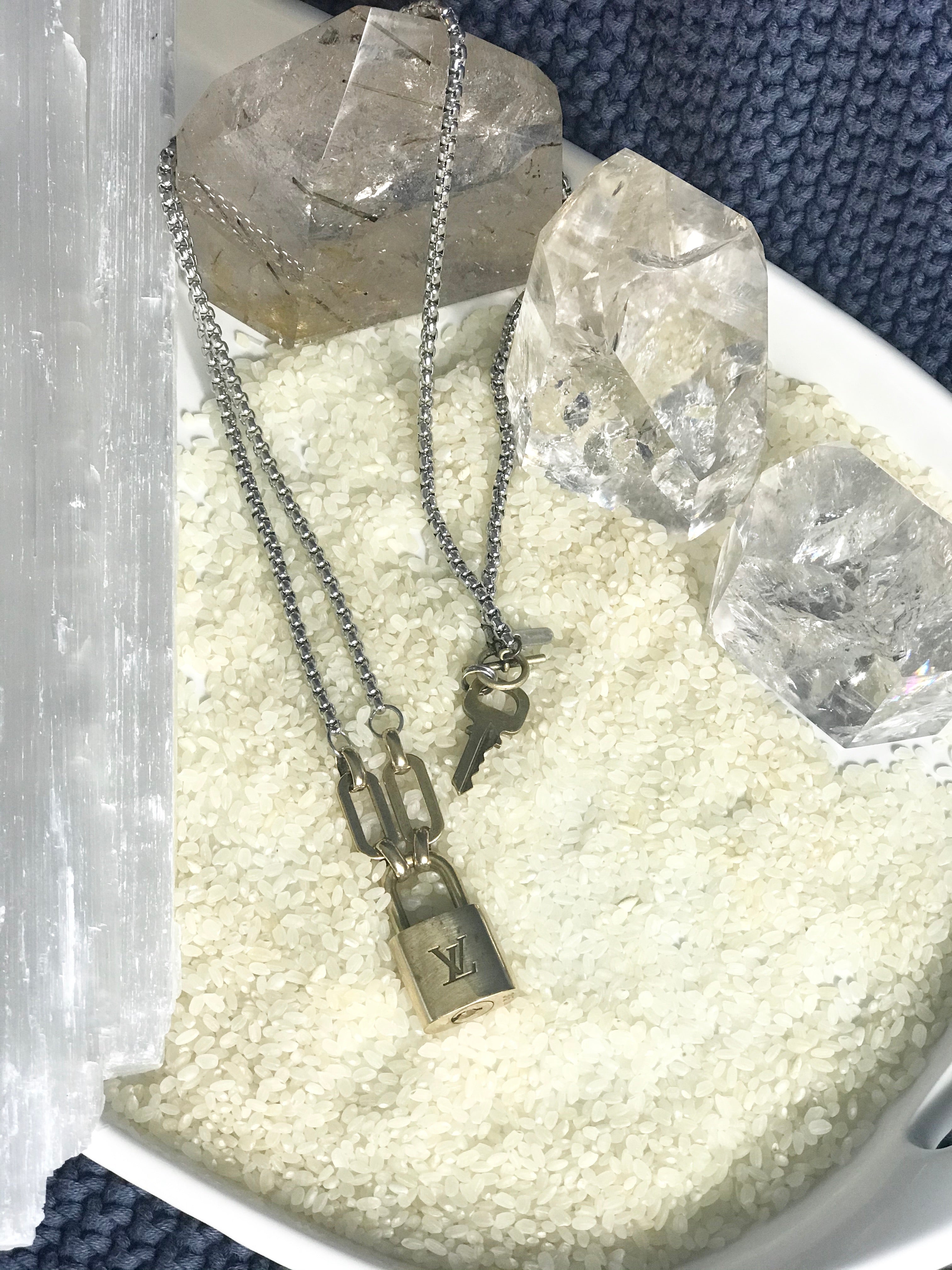 Louis Vuitton Lock & Key Necklace –