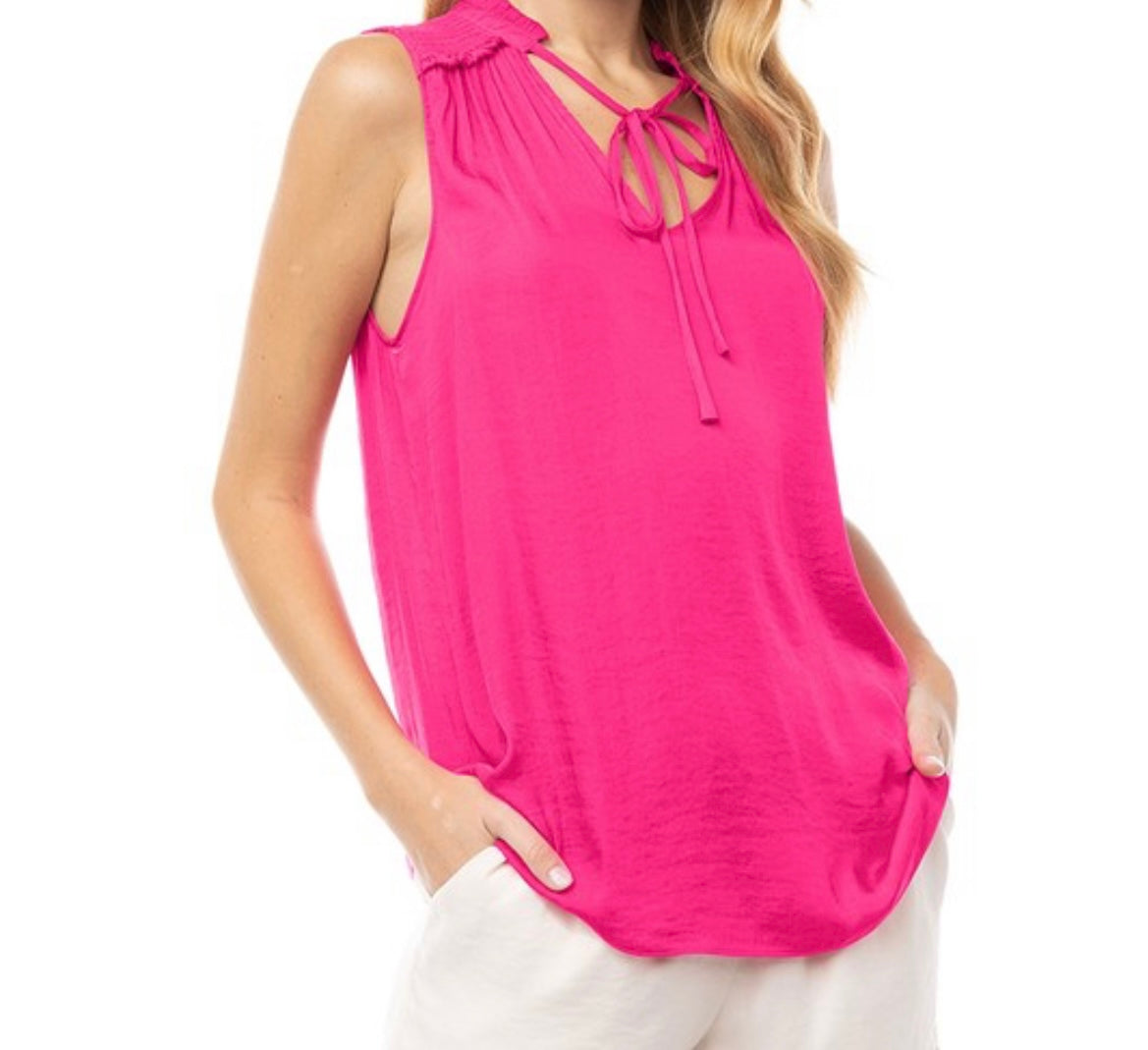 Denise Tank Blouse in Pink