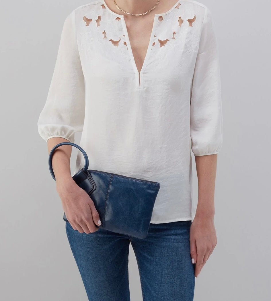 Sable Hobo Wristlet in Denim