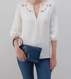 Sable Hobo Wristlet in Denim