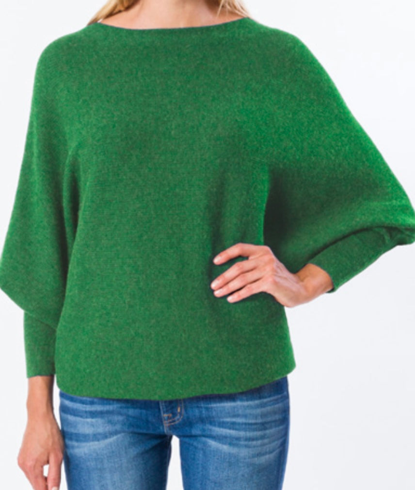 Essential Sweater in Kelly Green