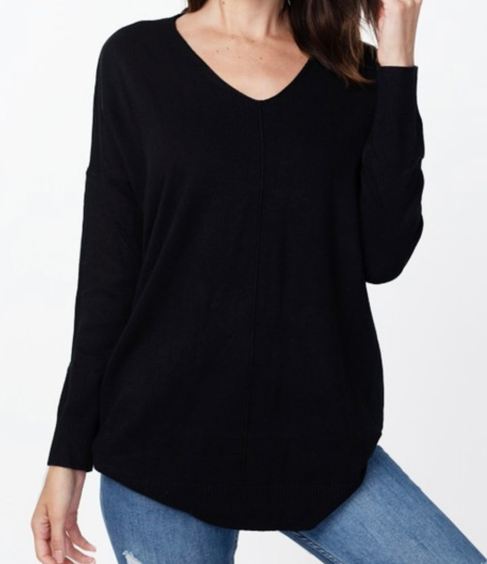 Dahlia Sweater Tunic in Black