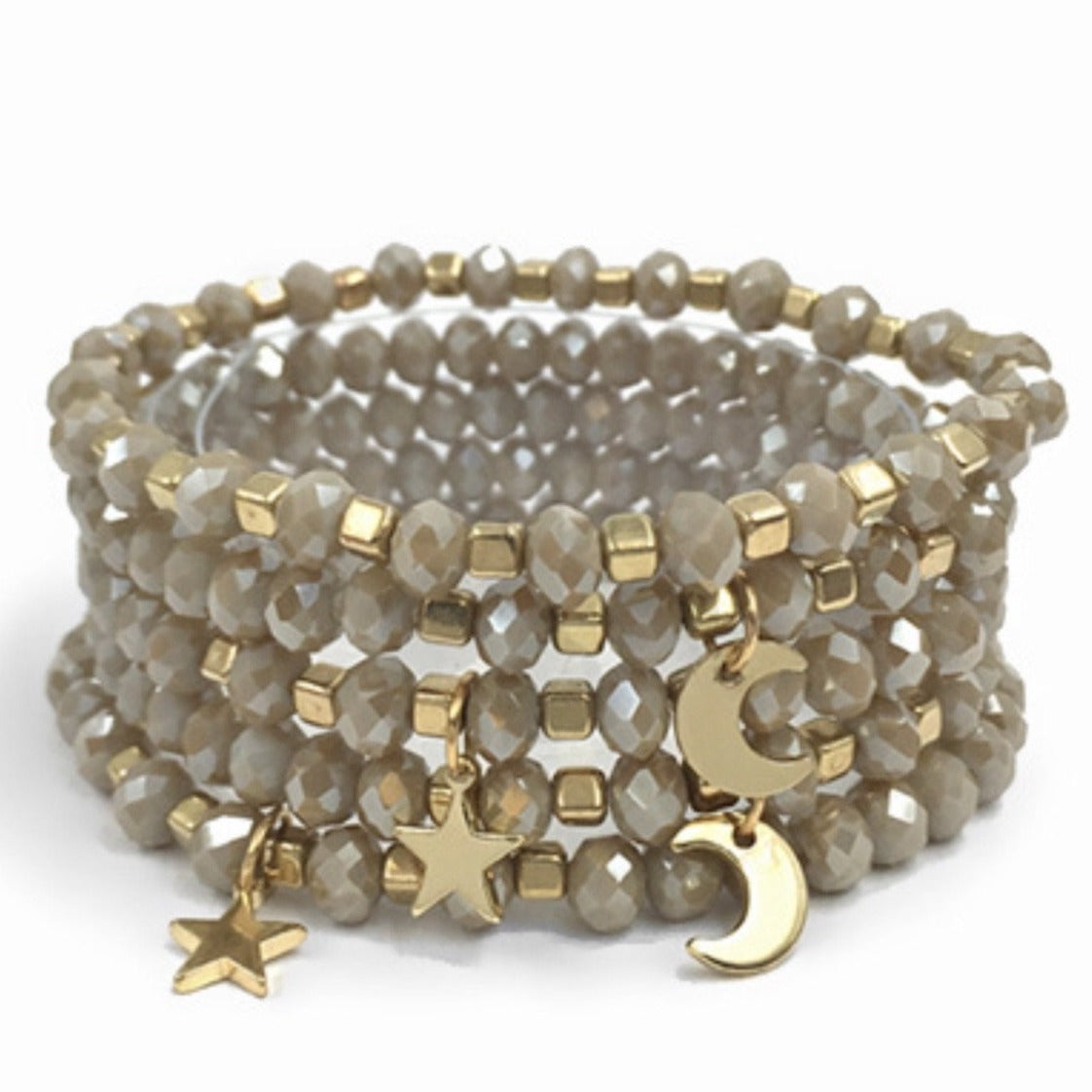 Stars and the Moon Bracelet in Taupe