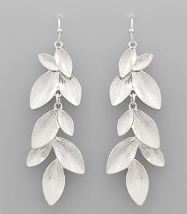 Tayla Silver Leaf Earrings