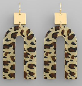 Amanda Acrylic Leopard Dangles