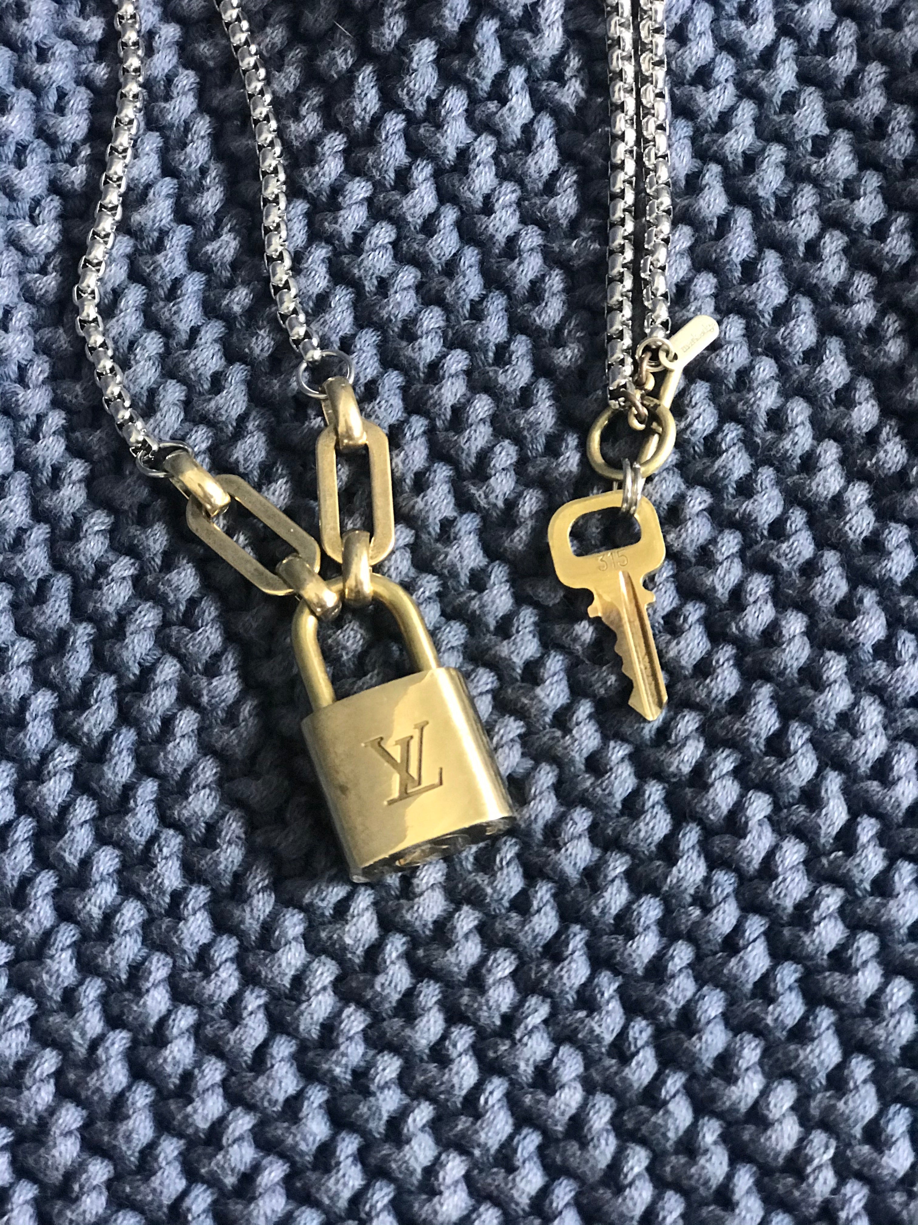 LV Lock and Key Fob Necklace