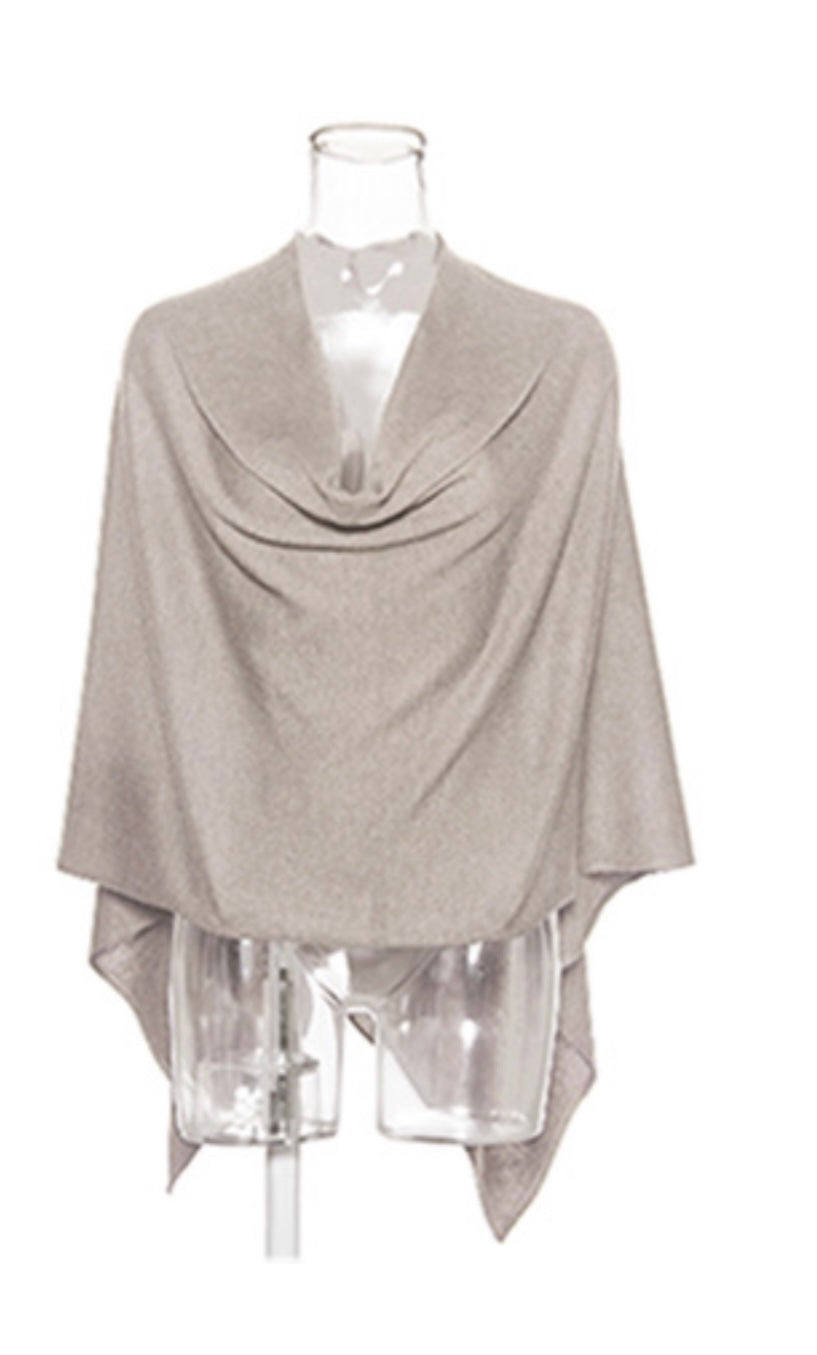 Jane Doe Classic Poncho in Light Taupe