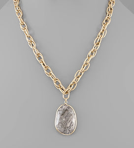 Kennedy Stone Necklace in Jasper