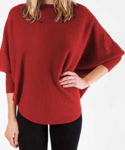 Essential Sweater in Cherry Red